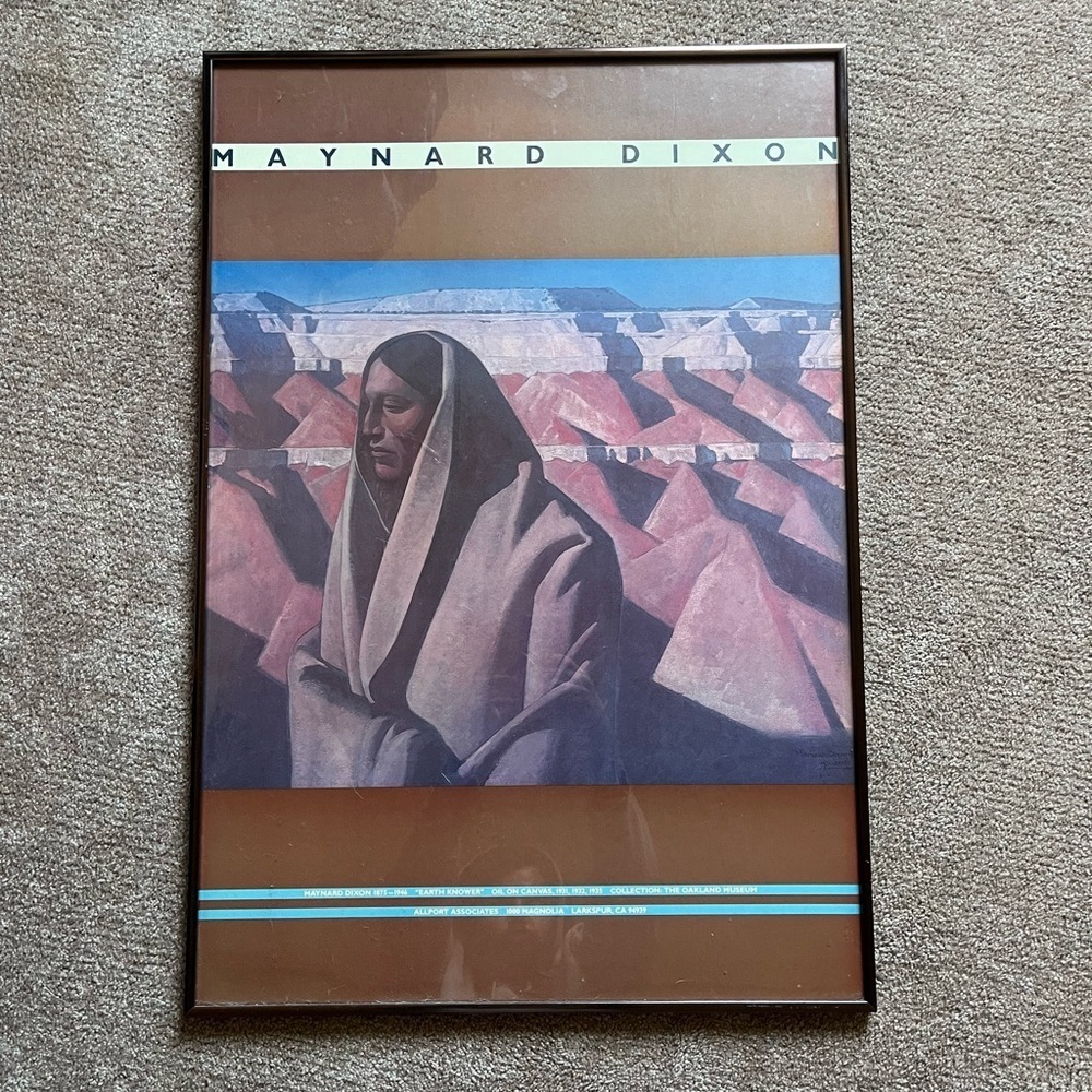 Vintage Maynard Dixon ‘Earth Knower’ Framed Poster